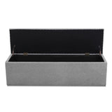 Artiss Storage Ottoman Blanket Box 140cm Linen Grey OTM-L140-GY-AB