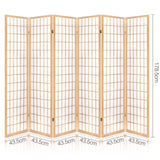 Artiss 6 Panel Room Divider Screen 261x179cm Natural RD-4019-6P-NT-AB
