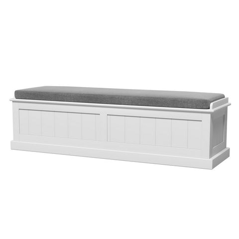 Artiss Storage Ottoman Blanket Box 140cm Fluted Grey FUR-S-OTM-RTA-03-PB-WH