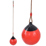 Inflatable Ball Swing Seat 29cm/11.4in Red Small with Hanging Rope Chain for Indoor Outdoor Garden V1294-YM0714-3116210074011