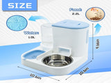 Automatic Pet Feeder and Water Bowl for Dogs and Cats - Blue V1258-DP02-BOL-553