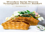 Handwoven Wooden Chip Handheld Decorative Basket, Baking Pastry Container, Living Room Floral V1221-XM-LB3875-ZS92