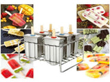 Ice Lolly Mold Stainless Steel Popsicle Mold Ice Cream Mould with Stainless Steel Stick Holder V1294-YM0722-JYA02166
