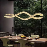 BAMDECOR 1.2m C3601W Wave Crystal Pendant Chandelier Decorative Lighting Lampshade V255-BAM-C3601