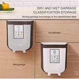 Hanging Trash Can Collapsible Small Garbage Waste Bin for Kitchen Cabinet Door V178-40996