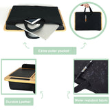 CARLA HOME Bamboo Laptop Lap Desk with Cushion, Angle Adjustable and Sleeve Case Bag for Office and LSB-36068