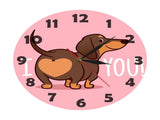 JWDX Wall Clock, Cartoon Wall Clock, Clearance Sausage Dog Wall Clock I Love You Express Clock Home V1189-LWWAL-20260325-02831