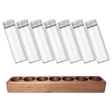 Worgeous Coffee Bean Tube Dispenser with Wood Rack for Home Use Clear Glass Bottles and Sealed V1189-LWWAL-20260327-03497