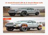 76.2 mm Front and 50.8 mm Rear Leveling Lift Kit for 2005-2021 2022 2023 Toyota Tacoma 2WD/4WD, V952-QHDPTSTJ2005RI6HW001V0