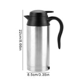 Portable 750ml 24V Travel Car Truck Kettle Water Heater Bottle for Tea Coffee Drinking V1294-YM0727-JY05860