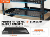 2PCS 1U Server Shelf, 254mm Depth, 22.68kg Max Load Capacity Vented Cantilever or Wall Mount V952-FWQJJGB1U10YF1LZFV0