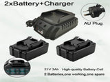 Brushless Cordless Angle Grinder With 2x Li-ion Battery Charger 125mm Combo Kit V201-LI0125BU8AU2