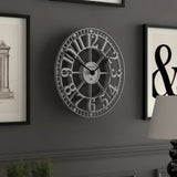 Newgate Warehouse Wall Clock-Clockwork Grey V398-NG-WAREH-CGY