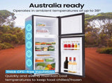 GECKO 142L Upright Portable Fridge / Freezer, 12V/24V for Motorhome and Caravan, Black V219-CMPFRUGK14KA