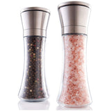 Gorgeous Salt And Pepper Grinder Set - Refillable Stainless Steel Combo Shakers With Adjustable V1366-AZ2-W-12304