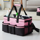 Large Canvas Cleaning Bag Multifunctional Storage Tool Bag with Handle and Crossbody Strap for Home V1192-AZ-W-24576