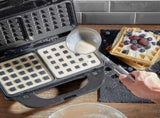 Waffle & Sandwich Maker - 2-in-1 Waffle Iron Panini Press Toaster Breakfast Machine V1263-JX-4467
