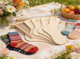 10Pcs Wooden Sock for Knitting Set Beige Wood Sock Form Stretchers for Home Use V1192-AZ-W-24727