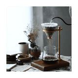 Pour Over Stand Coffee Station, Dripper Adjustable Filter Holder with Wooden Base V1370-AZ4-07864