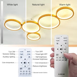 LED Golden Ceiling Light with Remote Control, 54W V178-36501