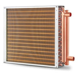 VEVOR 16"x 16" Heat Exchanger Water to Air 3-Row 3/8" Copper Ports 193 Fins V952-CPGSHRQ161606S869V0