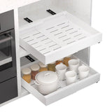 1 Layer Adjustable Metal Storage Shelf for Cabinets, Telescopic Drawer Pull-Out, Compatible with V1188-MS-325-0178