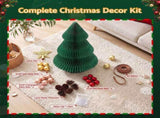 Jingle Jollys Paper Christmas Tree 47CM w/ Star Topper Xmas Decor Tabletop Green DIY Ornament Set PAPER-TABLE-TR-38-GN