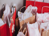 Eupako Kraft Shopping Bags 10x5x13 - 100 PCS Brown Paper With Handles, Gift Bulk, Party Favor, V1259-DP01-F-46