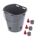 8L Plastic Feeder Bucket with Nipples Check Valves Feeding Equipment for Livestock UseFor Lamb V1294-YM0901-3111210205312