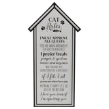 Cat Rules Wall sign 33x66cm V637-11065CAT