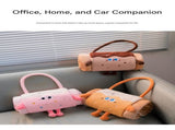 Black Cat 80*100cm Cartoon Hand-Carry Roll-Up Blanket - Plush Flannel Nap Blanket with Pillow V888-ELOSUNG50621