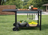 Levede Outdoor Kitchen Cart Mobile Foldable Food Prep BBQ Grill Dining Table ST1016-BK-AU