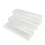 3 Tiers Bar Bottle Rack Clear Acrylic Display Risers Liquor Bottle Stand for Cupcake Collectibles V1294-YM0901-3117240279611