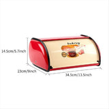 Metal Bread Box Roll Top Metal Bread Bin Bread Storage Bread Holder Bread Container Keeper Organizer V1370-AZ4-07979