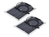 2 Pcs Solar Panels Kit 15W Portable Monocrystalline Solar Panel Charger for Outdoor Boat Caravan RV V1294-YM0523-3114210135711