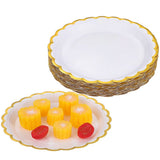 Floral Disposable Paper Plates for Parties, Large Capacity, Elegant Design, Perfect for Events and V1192-AZ-W-32553