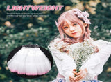 Ruffled Tulle Skirt Tutu Skirts Pink Edge 1Set For Stage Costume V1370-AZ4-18305