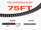Drain Cleaner Machine 75FT x 1/2Inch, Auto Feed Sewer Snake Auger with 4 Cutter & Air-activated Foot V952-ZDJJKLSGDSTJZ6H35V3