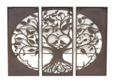 Laser Cut Tree of Life 3 Piece Wall Art 90cm V637-71298TRE