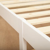 Double Wooden Bed Frame Home Furniture White V63-843151