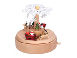 Wooden Music Box Snowflake Decor Wood Grain Texture Beautiful Sound Christmas Music Box V1294-YM0901-3115210106411