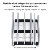 Adjustable Laptop Stand - Fits 5 Devices, Modern Design, Tool Free Adjustment, Protective & Stable V1192-AZ-W-0793