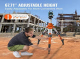 Laser Level Tripod Stand 5/8"-11 Thread 27.16-67.71 in Height Adjustment V952-JZSJJZXSJS008GPZVV0