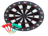 Safety Dart Board Set with 6 Soft Tip Darts 16-Inch Rubber Dartboard for Family, Office & Party V1107-SAFETY DART BOARD SET
