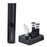 Electric Wine Opener Foil Cutter Aerator Pourer Wine Stopper Set with Storage Base for Home Bar V1294-YM0715-3118210320711