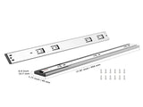 6 Pairs of 457.2mm Drawer Slides Side Mount Rails, Heavy Duty Full Extension Steel Track, Soft-Close V952-CZCJCTDG100LPTUBQV0