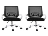 Artiss 2x Office Chair Mesh Computer Gaming Desk Chairs Work Study Mid Back OCHAIR-L-2004-WHX2