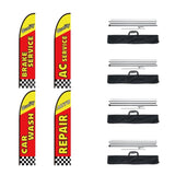 Auto Repair Advertising Feather Flag Kit Swooper Flags and Poles 16.3 FT V952-QGYMQGQWAQCFFZRDSV0