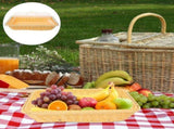 Woven Maize-Yellow Fruit Basket with Lid for Kitchen Storage, and Stylish 1 Piece V1369-AZ3-W-24765
