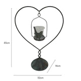 Heart On Base w Floating Candle 45cm V637-40487HRT
